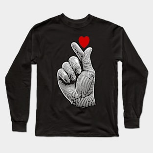 Heart Hand Sign Long Sleeve T-Shirt